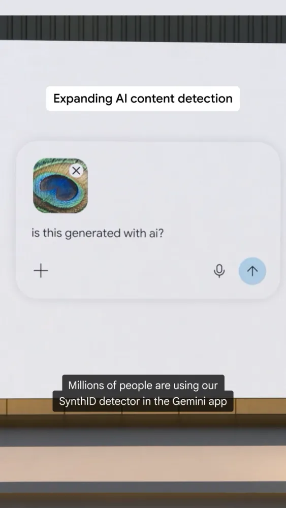 “Is this generated with AI?”, the SynthID detector inside the Gemini app.