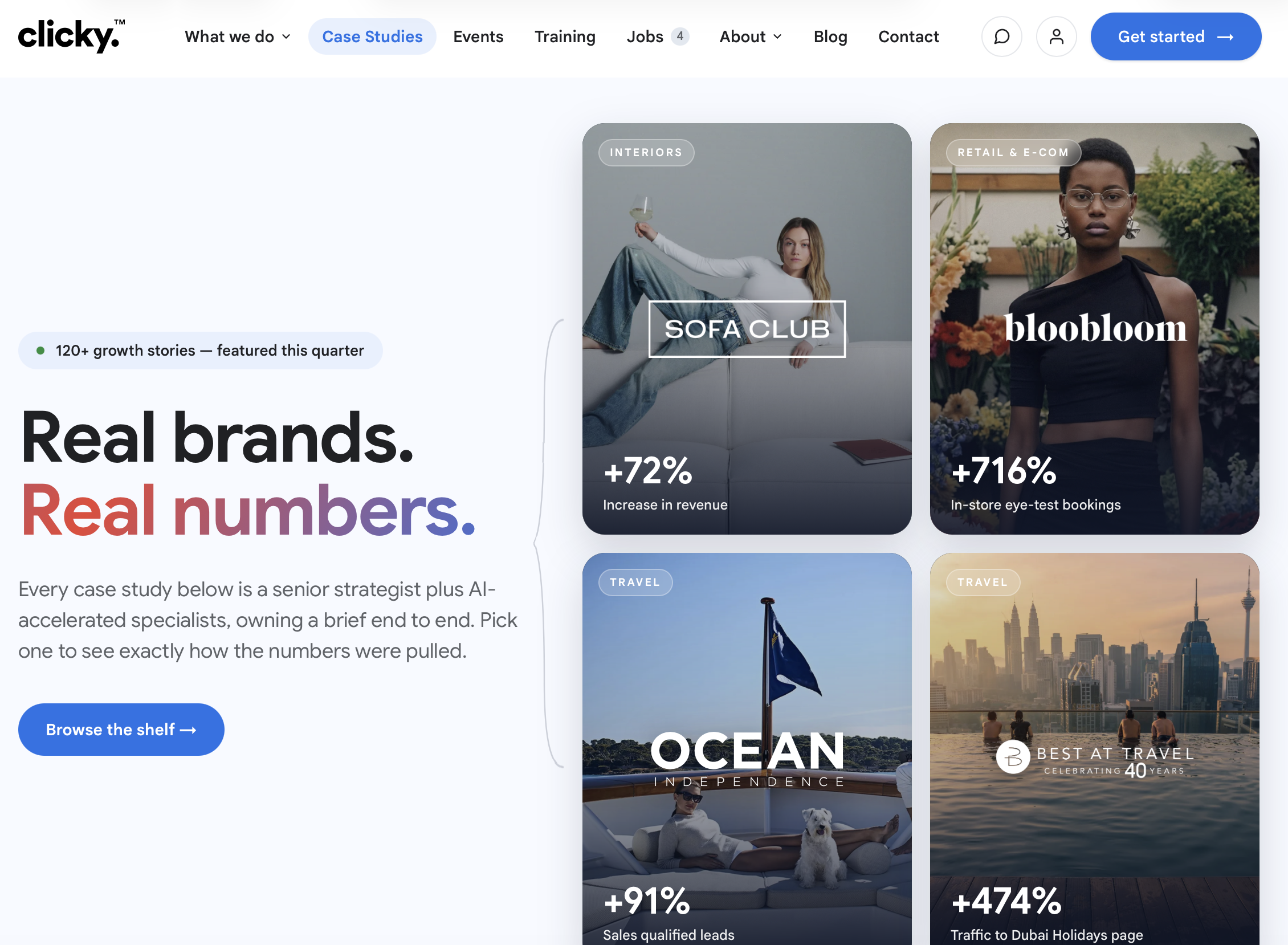 The new clicky.co.uk, rebuilt as a React single-page app